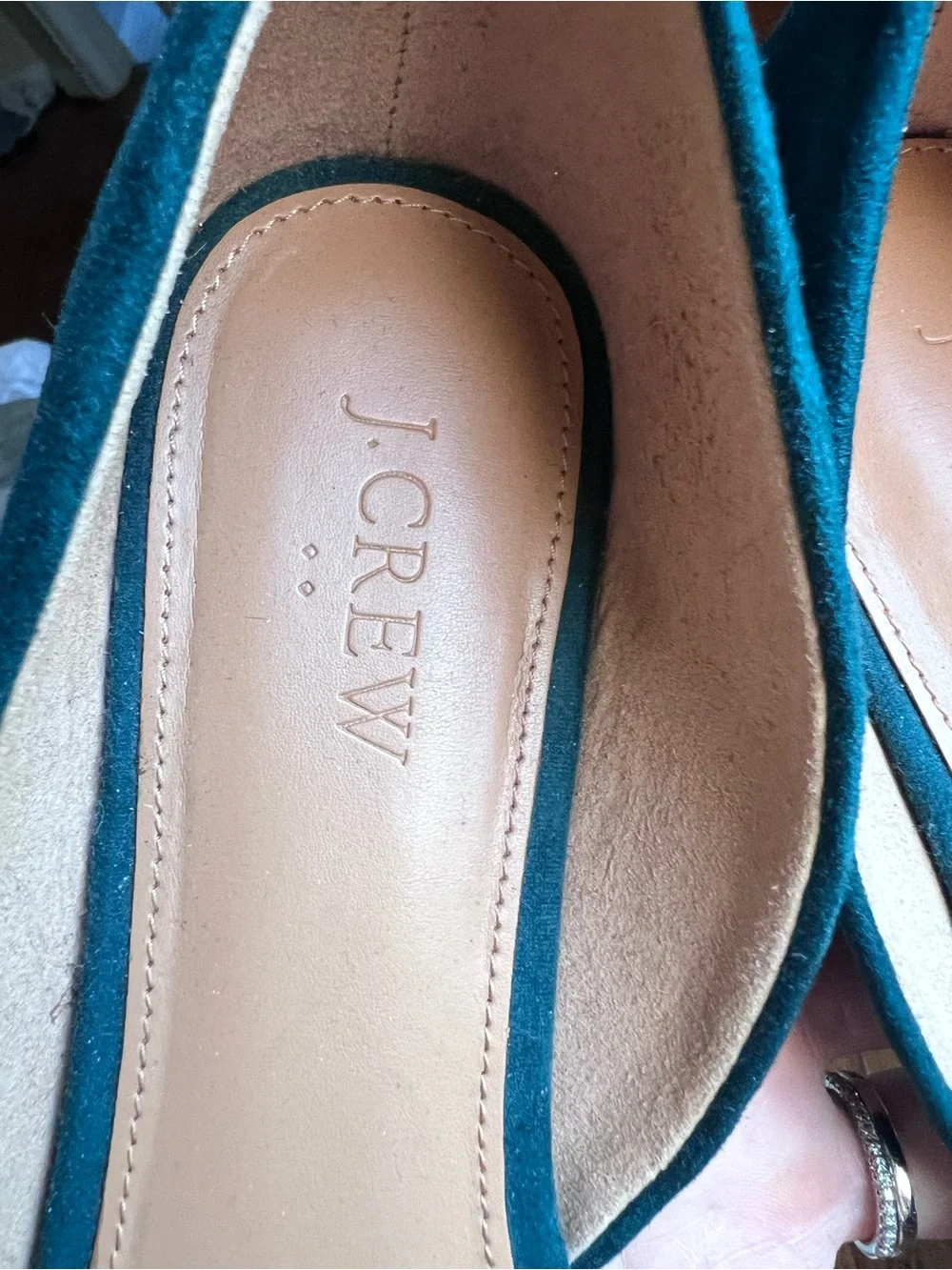 J.Crew Suede d'Orsay Flats in Vivid Cerulean Size 10
